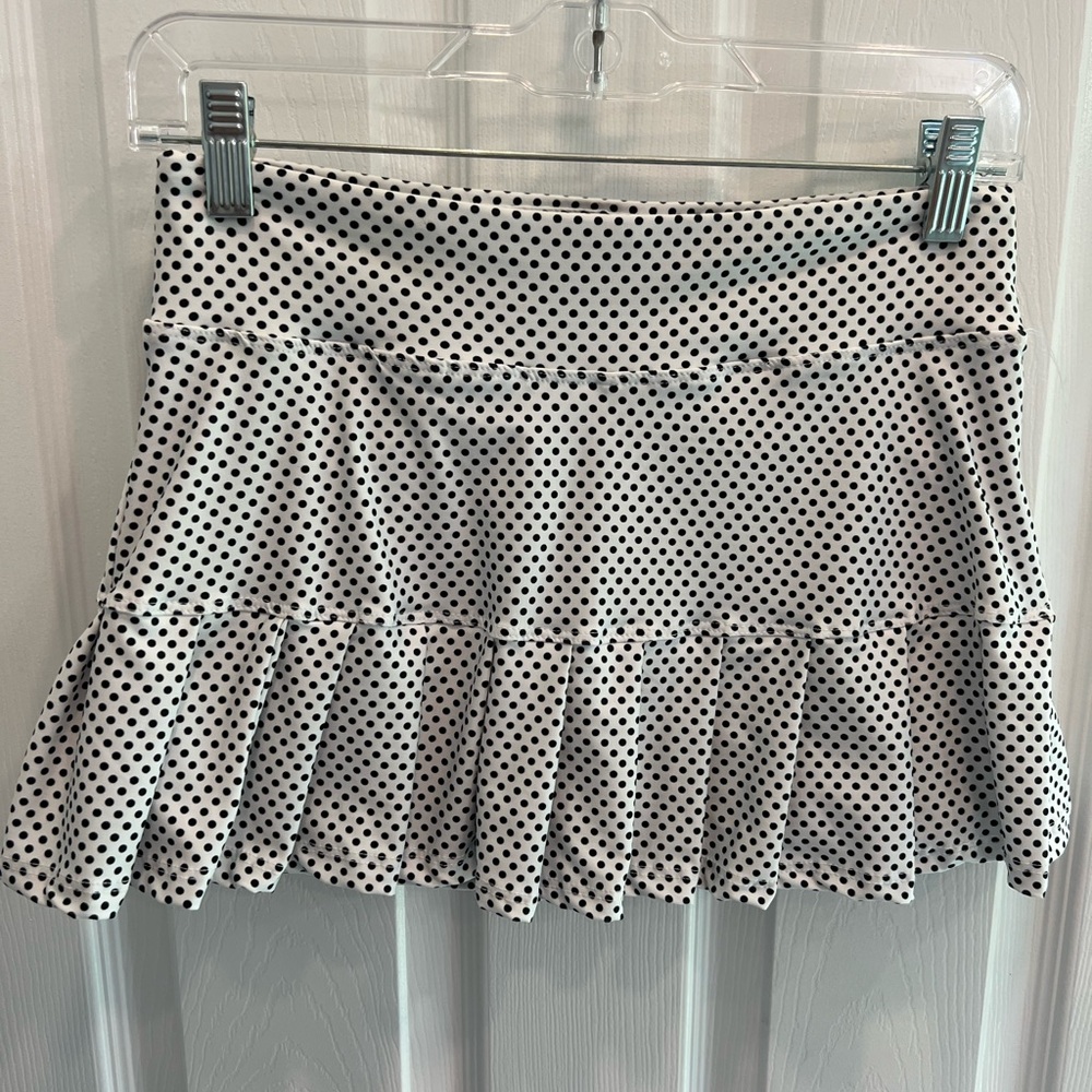 Monetti Black & White Polka Dot Tennis Skirt. Never worn, excellent condition!